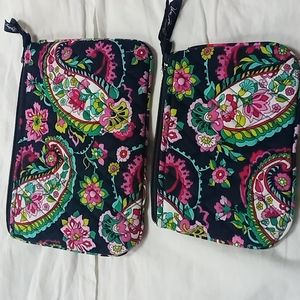 Vera Bradley makeup bags set of 2 sizes